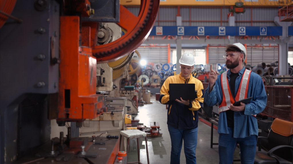 Web application development - 2 engineers both viewing a web application one on a tablet and one on a latptop, within a factory setting.