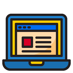 Integrate System graphic of a laptop representing ERP integration.