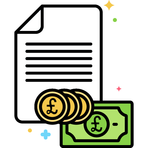 Testing Principles - Graphic showing sheet of paper and money, to represent.