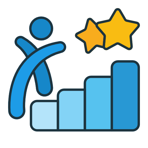 Graphic showing feedback data to represent marketing team customer data.