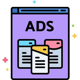 Graphic showing computer windows with ADS.