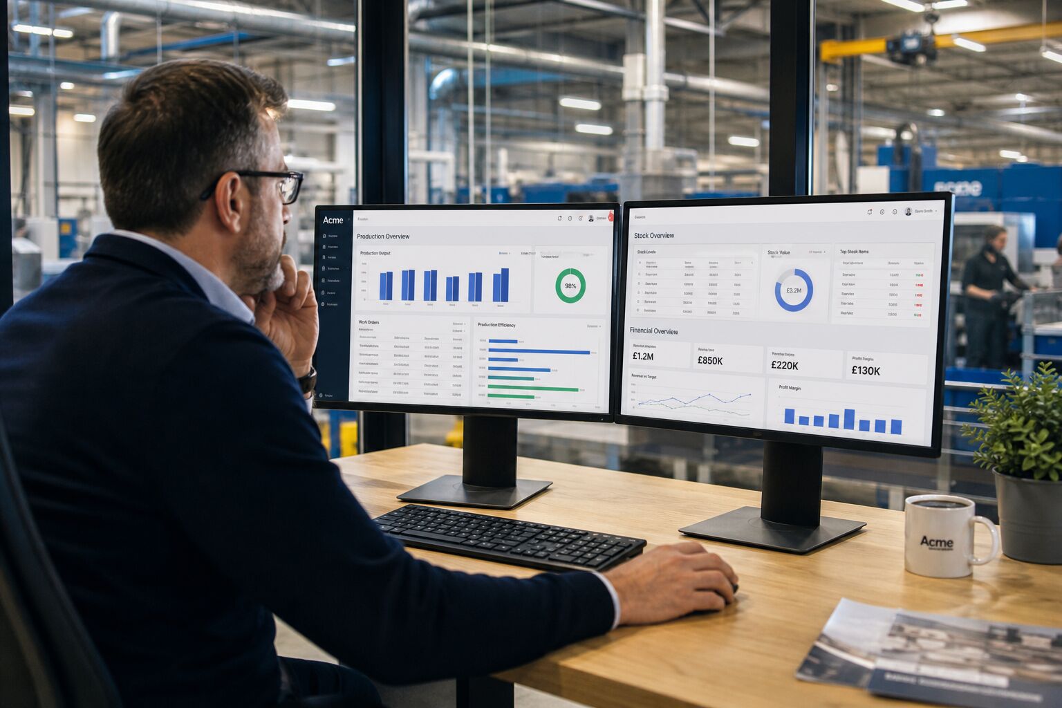 BSPOKE team reviewing a custom ERP dashboard
