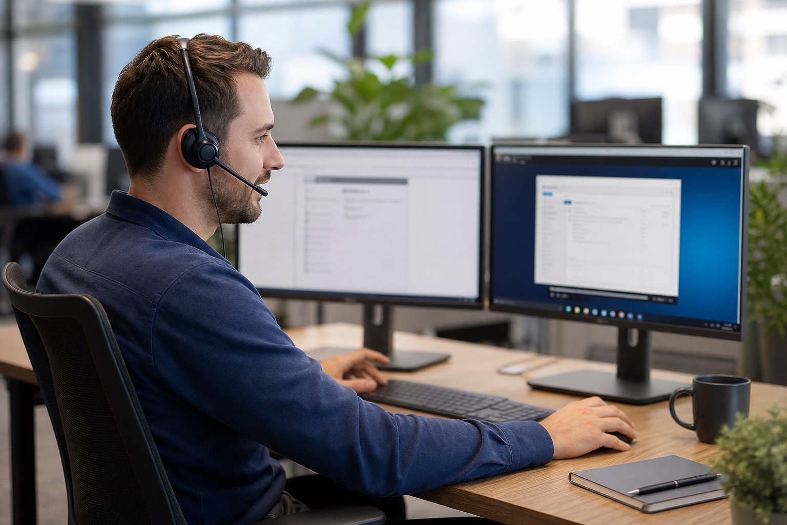 BSPOKE support engineer helping a client